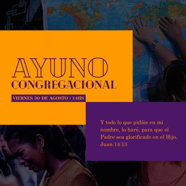 Este Viernes  Ayuno Congregacional, te esperamos!