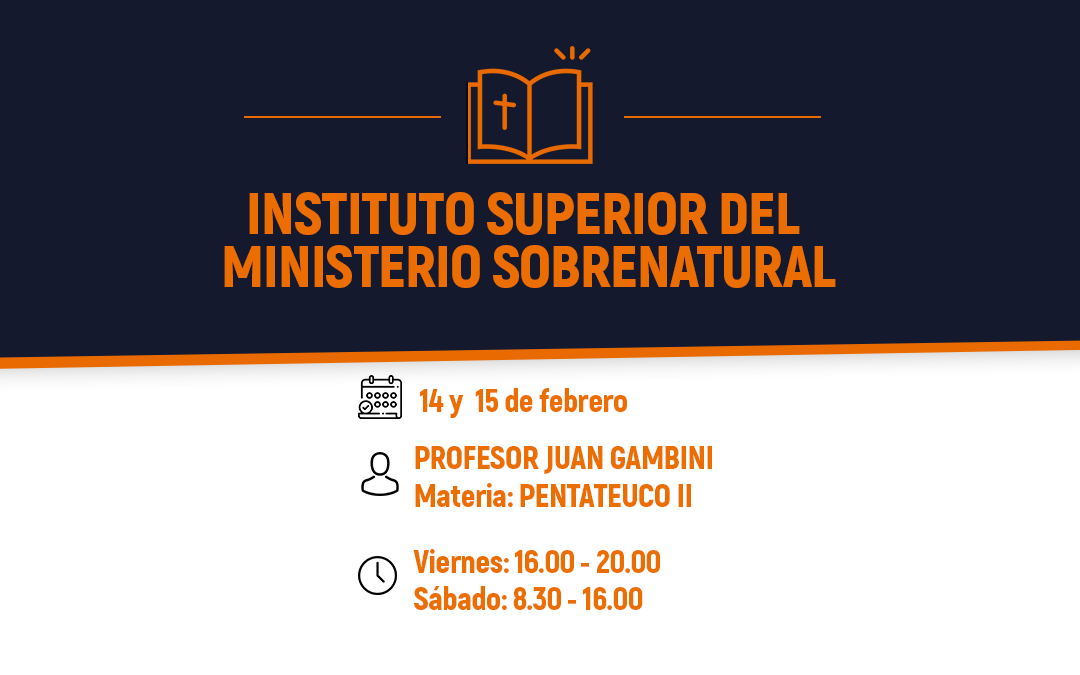Inscripción Abierta  al ISMS (Instituto Superior del Ministerio Sobrenatural)