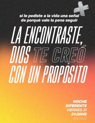 Noche Diferente este Viernes a las 21:30