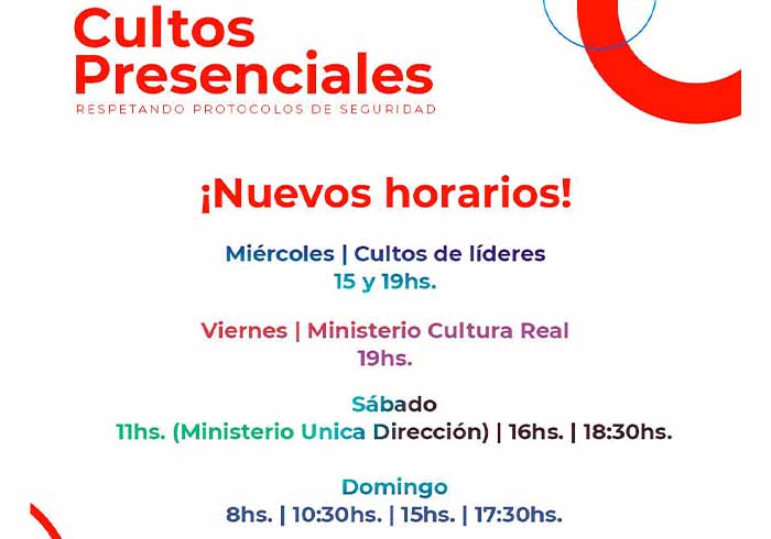 Nuevos Horarios de Reuniones Presenciales de ICI