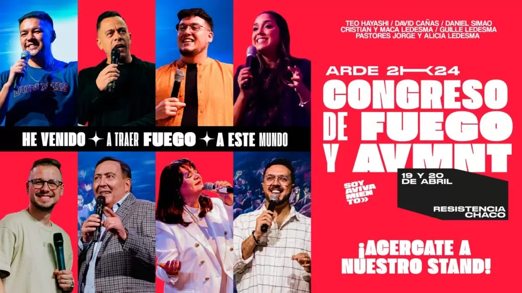 Congreso de Fuego y Avivamiento ARDE 2024: Más de 15 plenarias, talleres y ministraciones