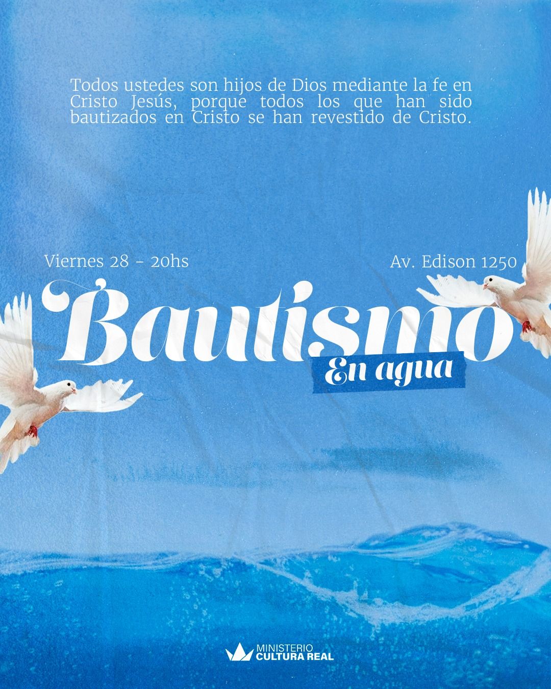 Bautismo y seguimos con la temática “La era de hielo” de jóvenes Cultura Real