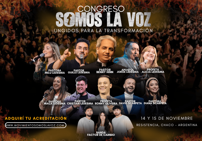 Resistencia será sede del Congreso “Somos La Voz 2025: Ungidos Para la Transformación”